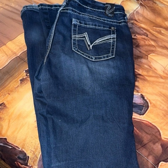Vanity Denim - Vanity Women’s Dark Blue Jeans with Contrast Stitch